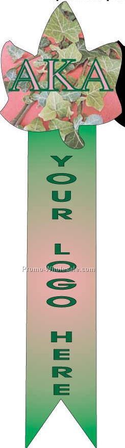 Alpha Kappa Alpha Sorority Ivy Bookmark W/ Black Back