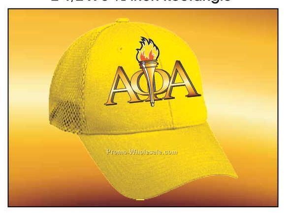 Alpha Phi Alpha Fraternity Hat Badge W/ Metal Pin (2-1/2"x3-1/2")
