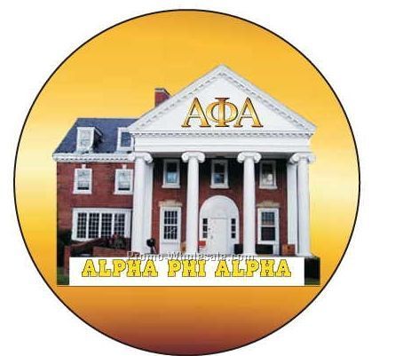 Alpha Phi Alpha Fraternity House Badge W/ Metal Pin (2-1/2")
