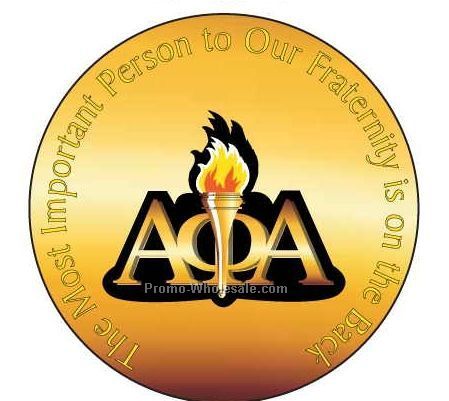 Alpha Phi Alpha Fraternity Mascot Round Mirror W/ Full Mirror Back (2-1/2")