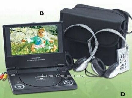 Audiovox Slim Line Portable DVD Kit With Carrying Case