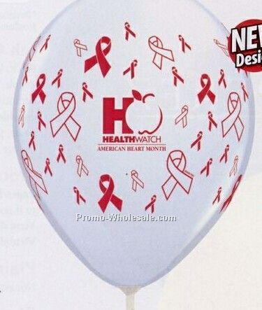 Awareness Ribbon Jewel/Fashion Color Adwrap Balloons W/ Stock Artwork - 11"