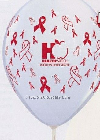 Awareness Ribbons Jewel/Fashion Color Adwrap Balloons W/ Stock Artwork - 9"