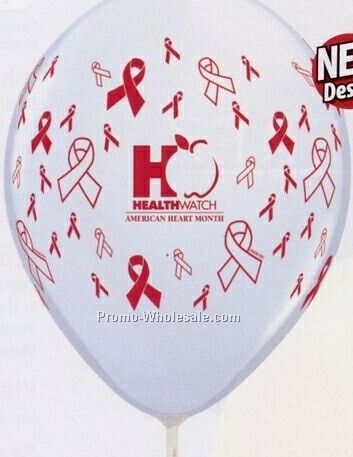 Awareness Ribbons Standard Color Adwrap Balloons W/ Stock Artwork - 11"