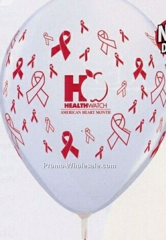 Awareness Ribbons Standard Color Adwrap Balloons W/ Stock Artwork - 9"