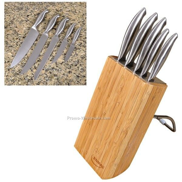 Bamboo Butcher Knife Set