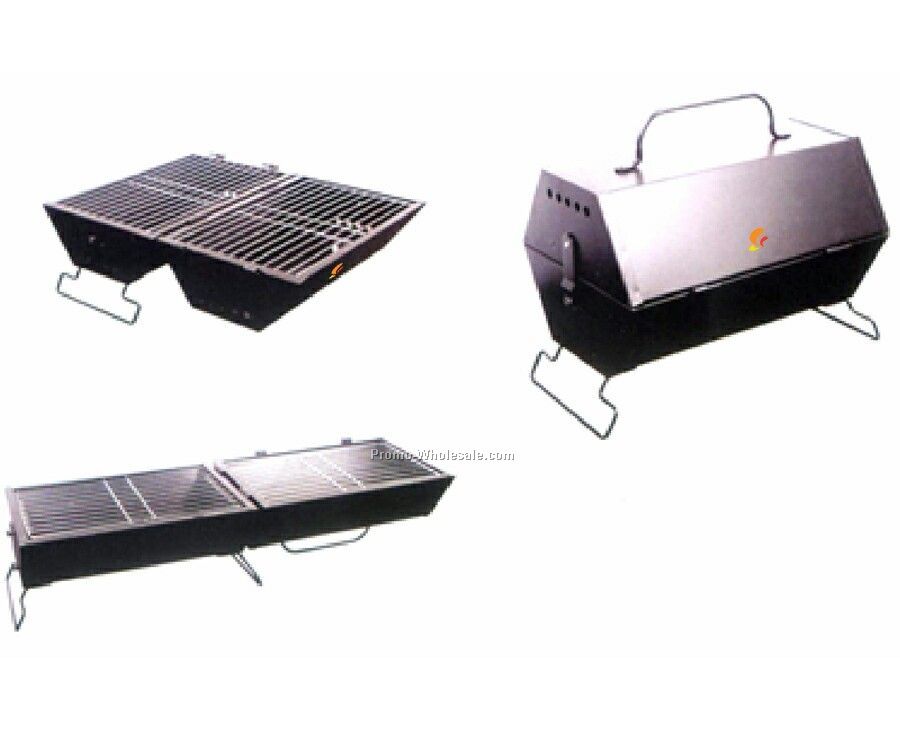 Barbecue Grill - Portable Fold Open Wide Or Long