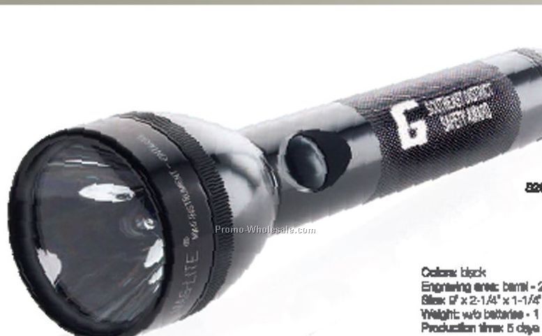 Black 2 C Cell Mag-lite Flashlight