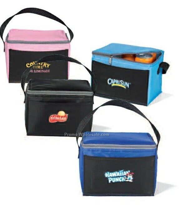 Black Compact 6 Pack Cooler