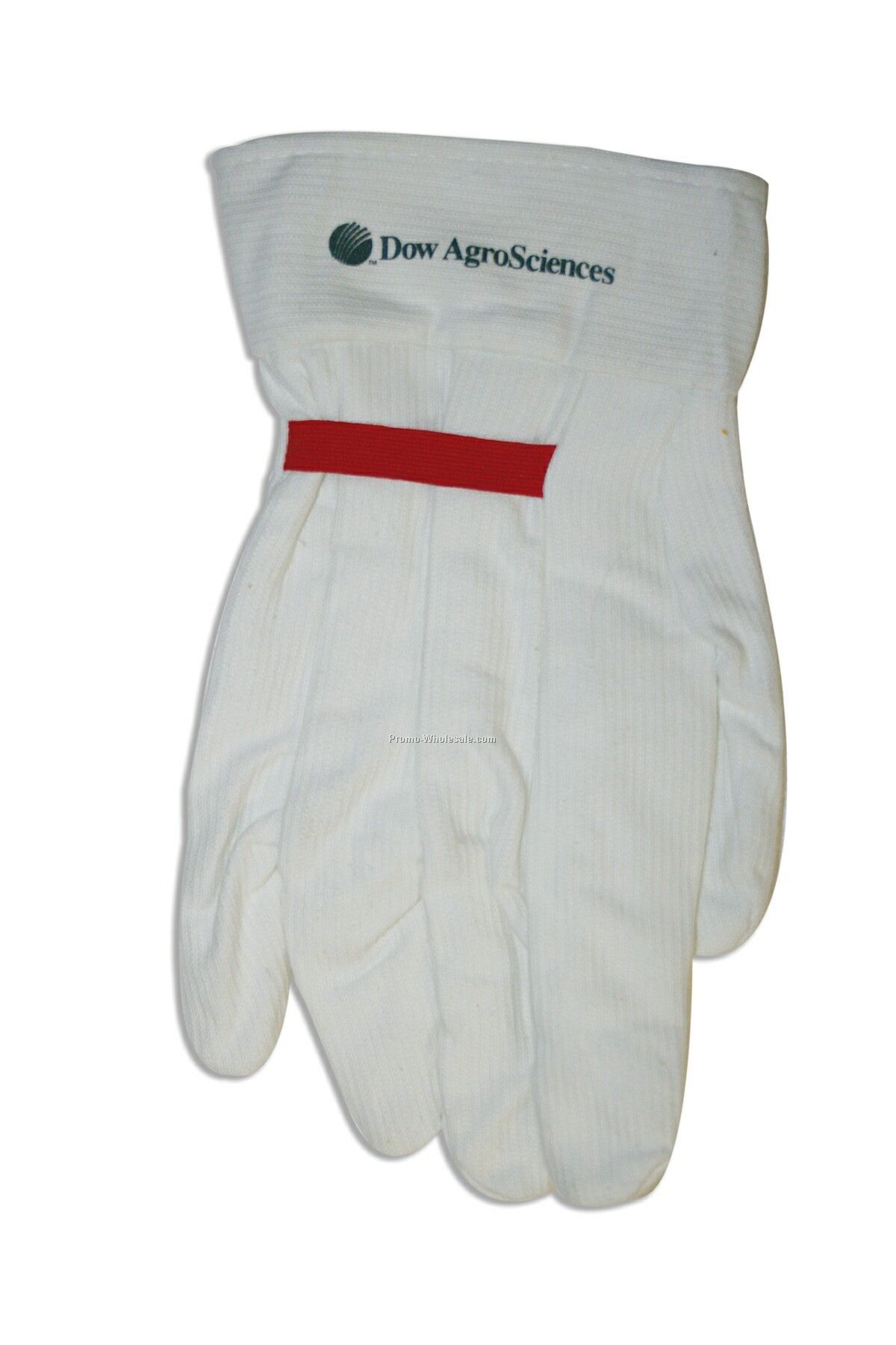 Bleached Corded Glove With Red Elastic Strap (One Size)