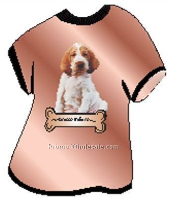Bracco Italiano Dog Acrylic T Shirt Coaster W/ Felt Back