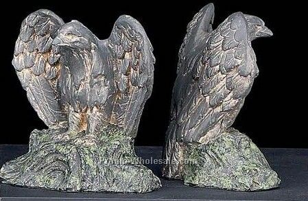 Bronzed Brass Eagle Bookends