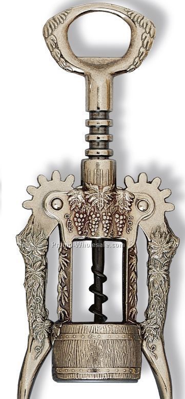 Burnished Grape Design Wing Corkscrew With Auger Worm