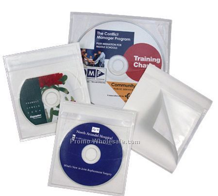 CD Adhesive Vinyl Sleeve For Mini Disc ( 80 Mm)