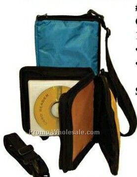 CD Player Carrying Case W/ 12 CD Holder (6-3/4"x7"x2")