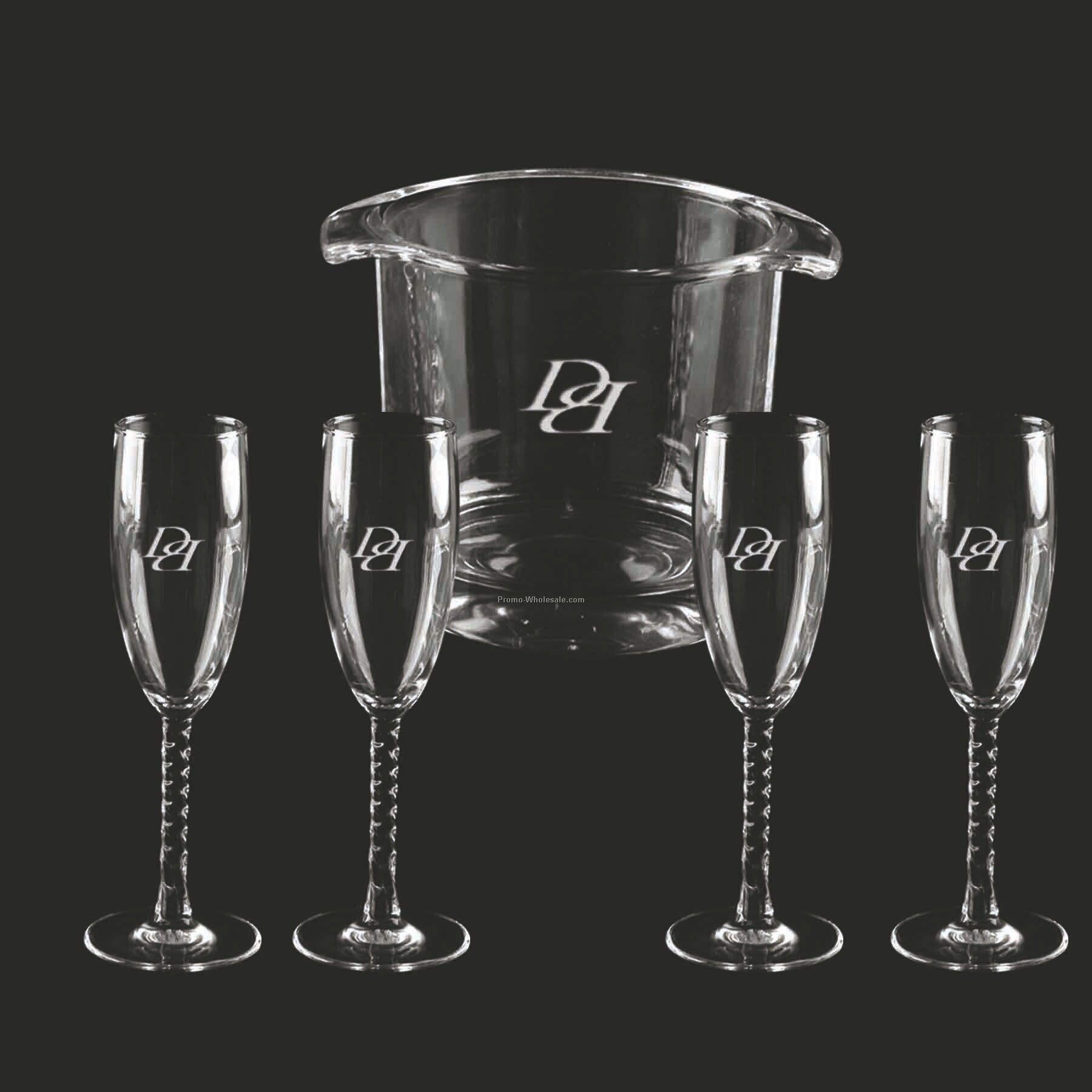 Cardinal Set (4 Glasses & Ice Bucket)