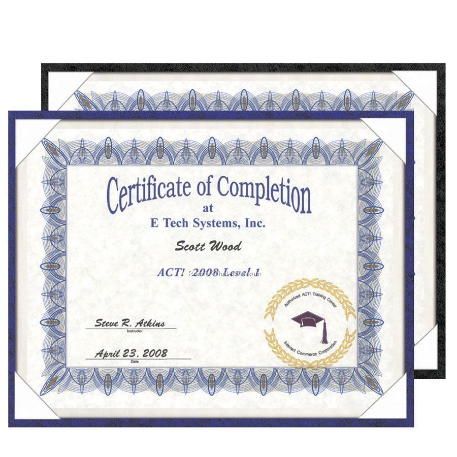 Certificate Holder W/ Ribbon Corners