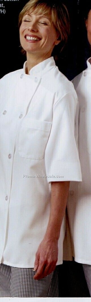 Chef Designs 1/2 Sleeve 8 Pearl Button Chef Coat (2xl-4xl)