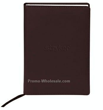 Chocolate Leather Journal W/100 Lined Sheets & Matching Bookmark Ribbon