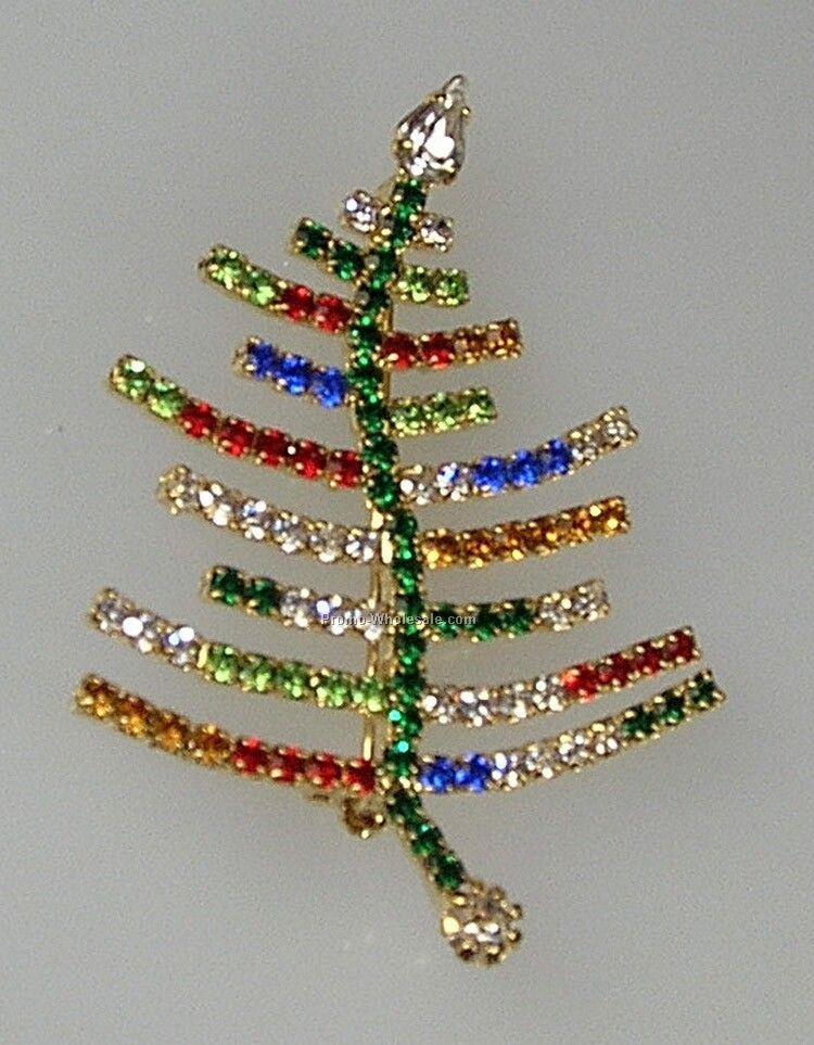 Christmas Rhinestone Broaches