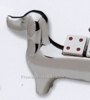 Chrome Dog With Dice