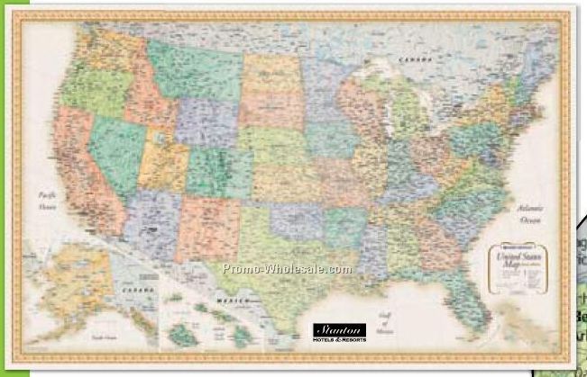 Classic Us Wall Map (50"x32")