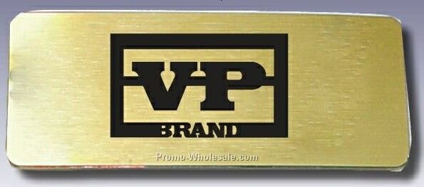 Cut Custom Flexi Brass Laser Etched Name Badges (1-1/2"x3-1/2" Square)
