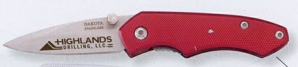 Dakota "bobcat" Pocket Knife (Red Handle)