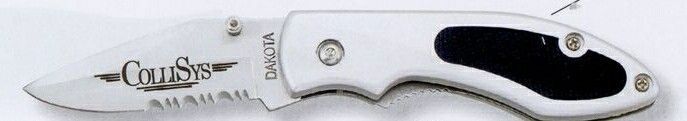 Dakota "pioneer" Pocket Knife With Non-slip Grip (Silver)