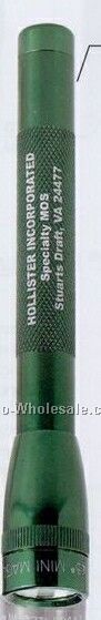 Dark Green AAA Mini Mag-lite Flashlight With Pocket Clip