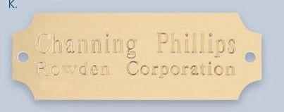 Designer I.d. Award Plate 7/8"x2-1/2"