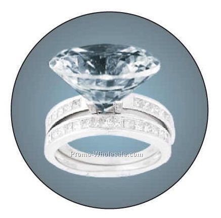 Diamond Ring Badge W/ Metal Pin