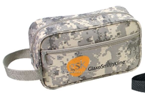 Digital Camo Travel Kit W/ Front Zipper Pocket