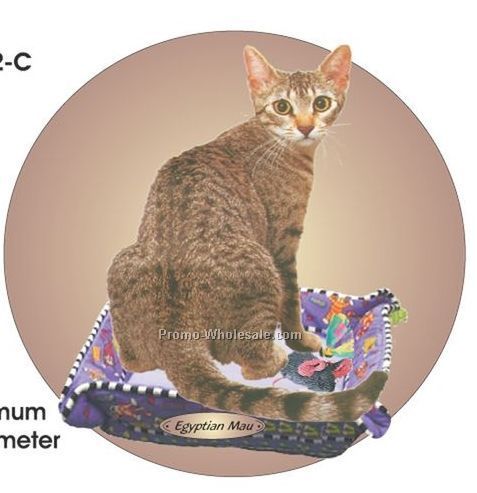 Egyptian Mau Cat Acrylic Coaster W/ Felt Back