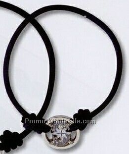 Elastic Cord Bracelet W/ Die Struck Enamel Charm