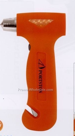 Emergency Hammer W/ Built In Flashlight & Seatbelt Cutter