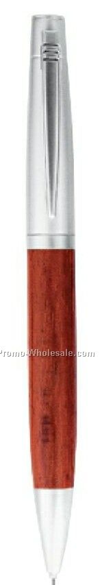 Endorser W/Genuine Rosewood & Brass Mechanical Pencil