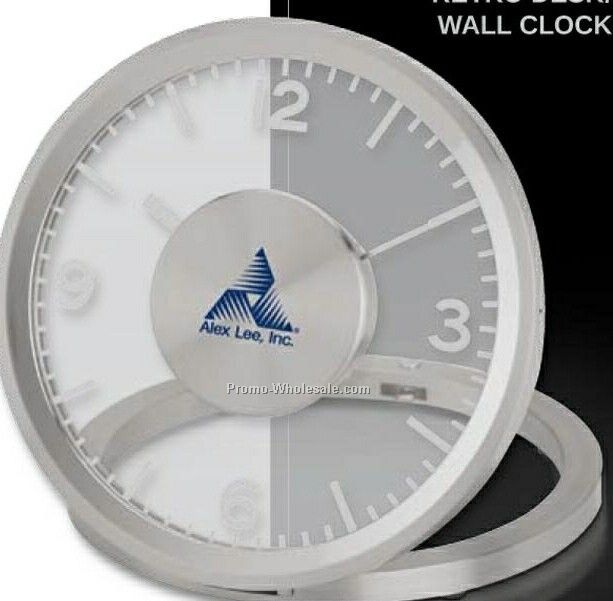 Essentials Veloce Retro Transparent Desk & Wall Clock 5"