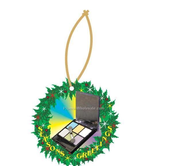 Eye Shadow Case Executive Line Wreath Ornament W/ Mirrored Back (6 Sq. In.)