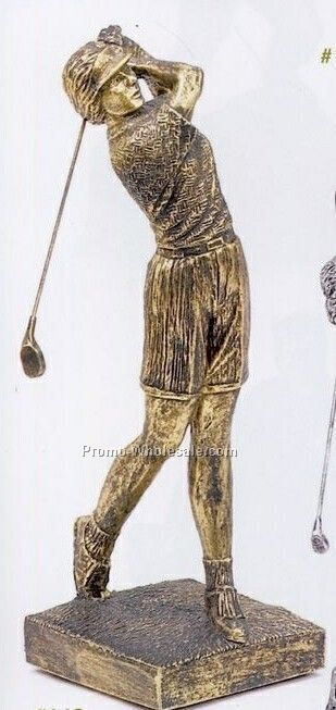Female Full Swing Golf Sculpture