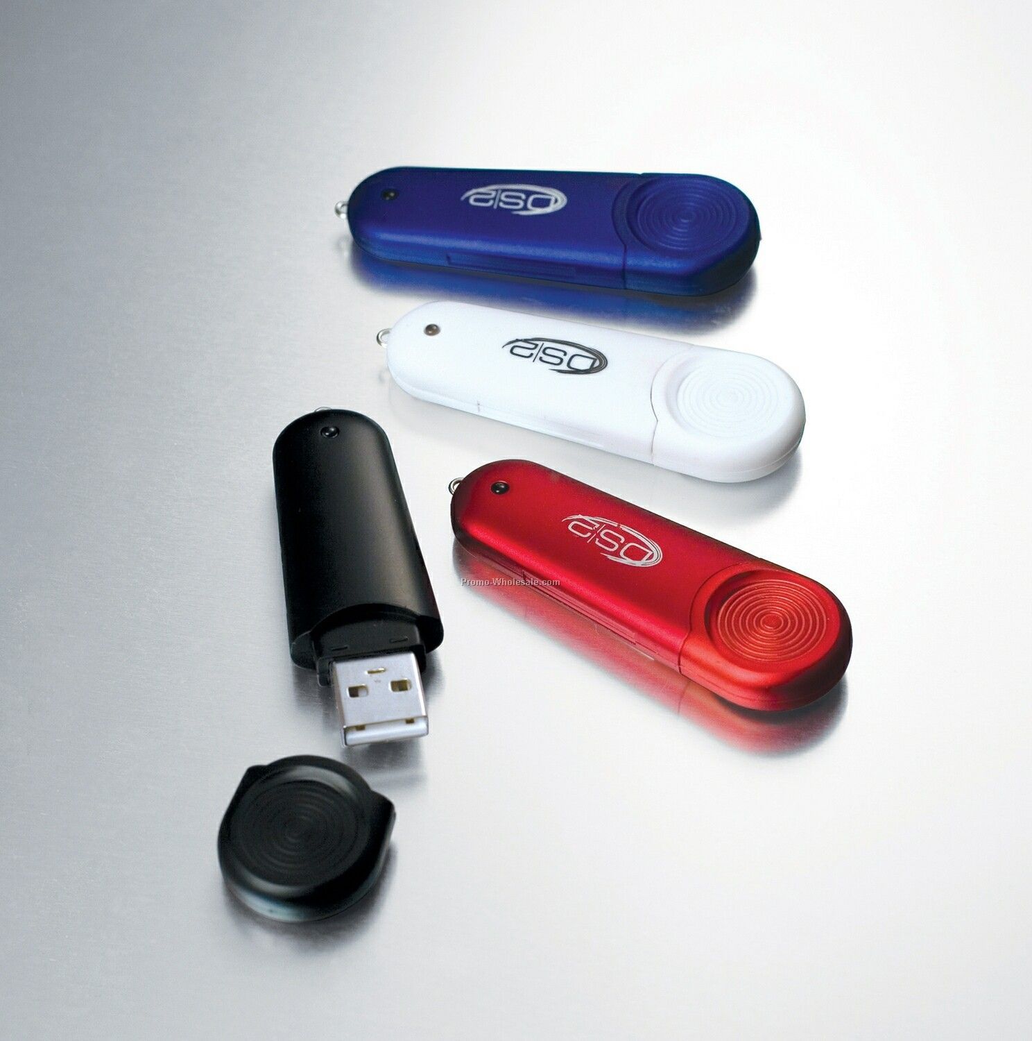 Flash Drive W/ Plastic Case & Recessed End