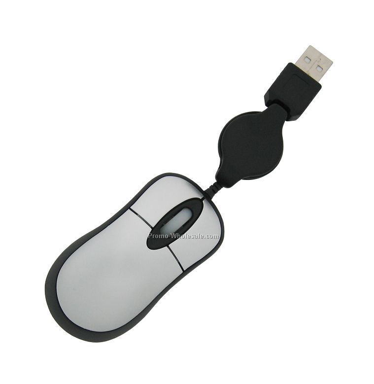 Fly Webkey, USB Mini Optical Mouse With Retractable Cord
