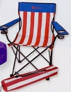 Folding Chair With Carrying Bag - Stripe Color (Blank)