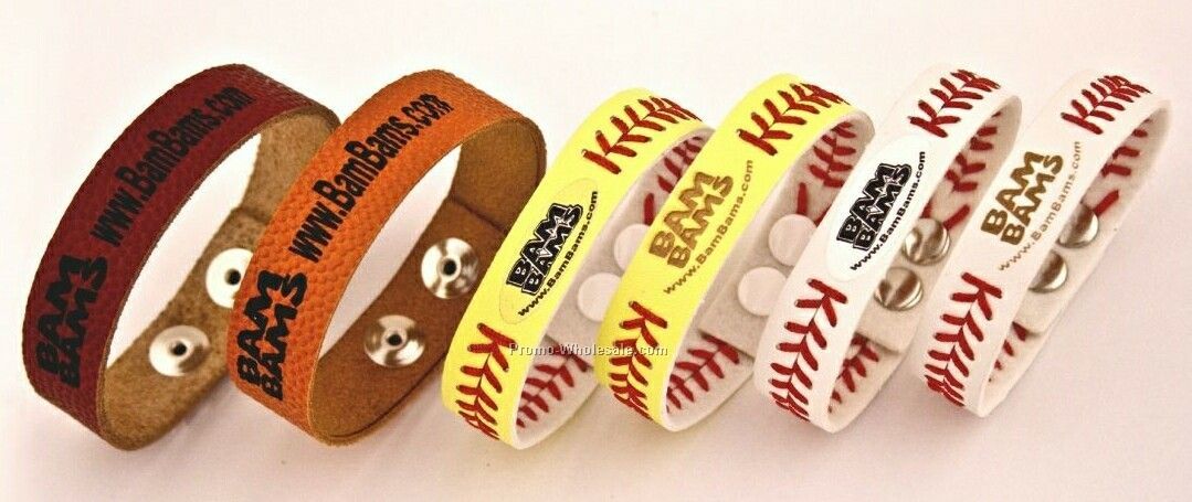 Football Bracelets - Non Custom W/ Continuous Seam - Adult & Youth