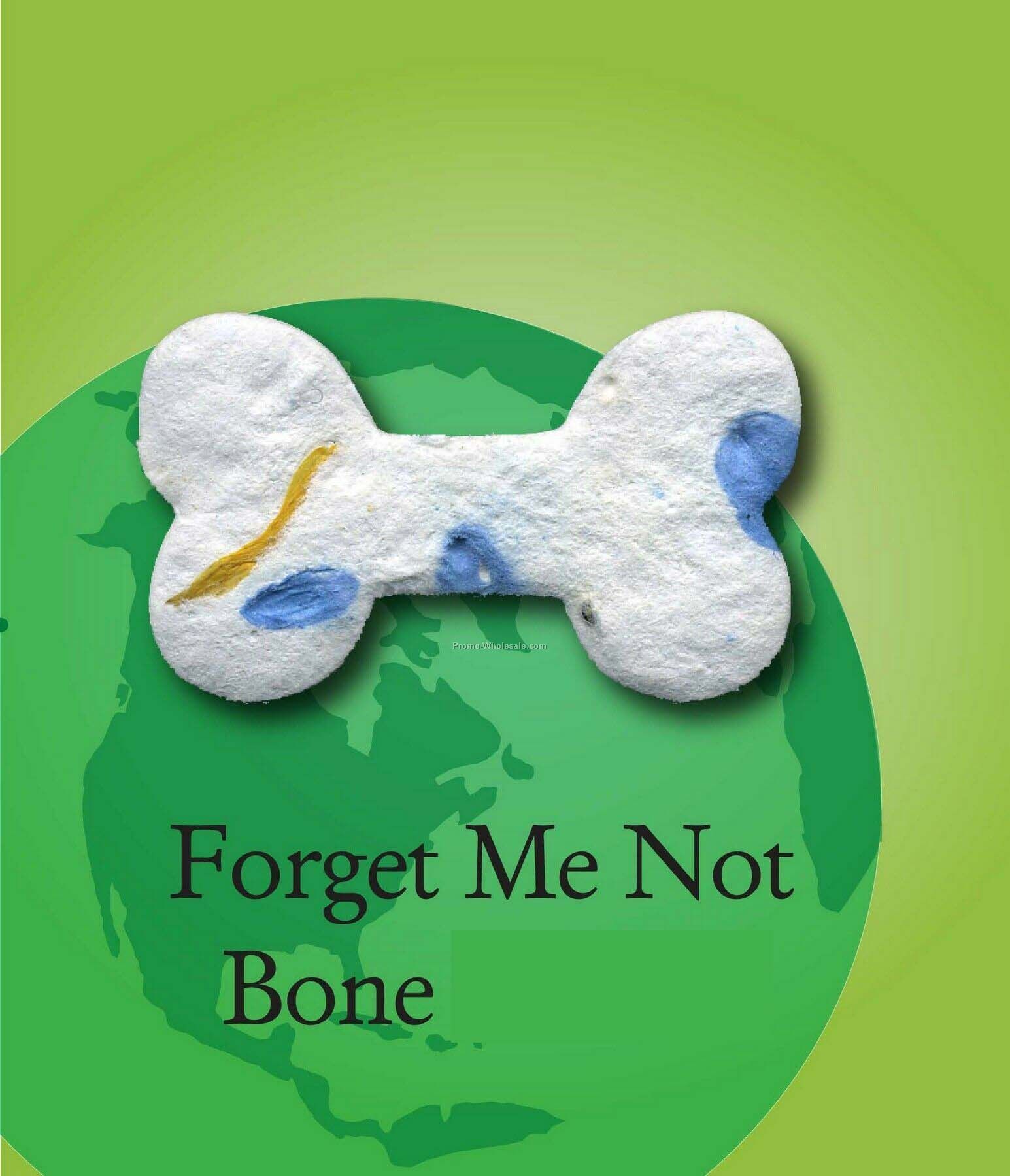 Forget Me Not Dog Bone Handmade Seed Plantable Mini