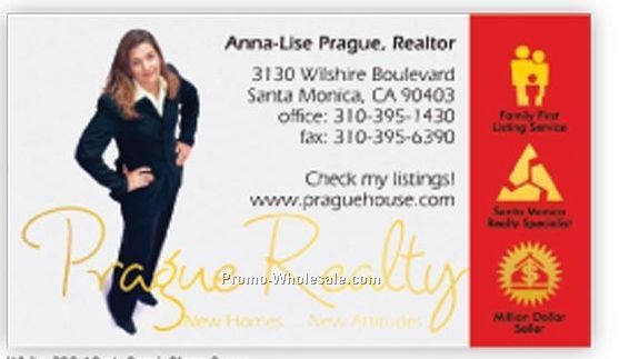 Full Color Foil Print Business Cards (Full Color Front/ Back )