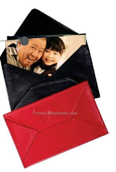 Full Grain Aniline Leather Photograph Envelope With Moire Lining