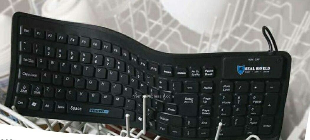 Giftcor Black Washable Flex Computer Keyboard 15"x5-1/4"x1/2"