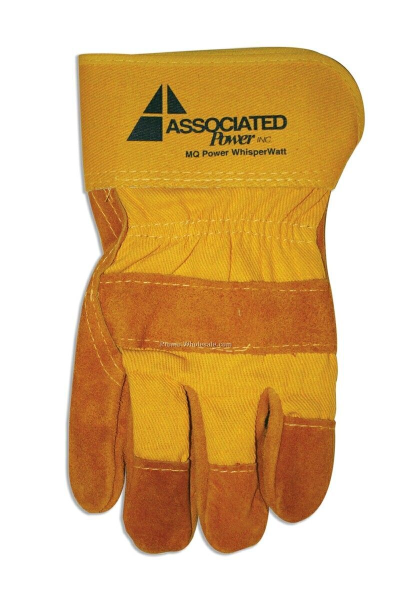 Gold Leather Glove With Gold Leather Back Grain (One Size)