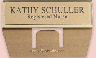 Gold Metal Pocket Name Badge